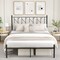 Metal Platform Bed Frame with Sturdy Slat Support, Full/Queen Size